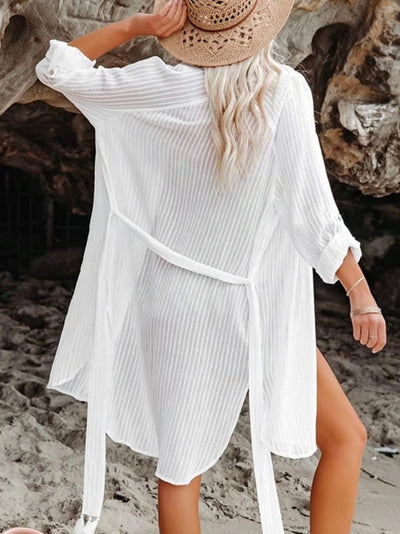 White cover up tunic