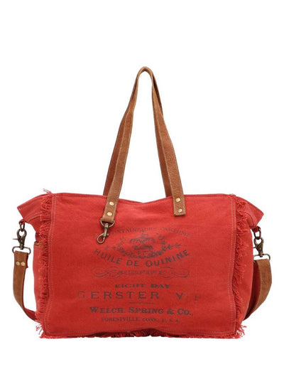 Red coral canvas bag