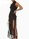 Black rounds short dress