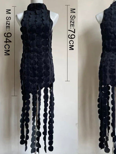Black rounds short dress