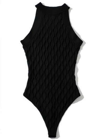 Wavy pattern one piece swimsuit