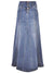 Mid blue jeans buttons maxi skirt