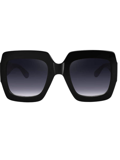 Big black retro square sunglasses