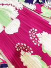 Light green and fuchsia print bomber maxi dress