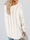 Off white lace crochet pullover sweater