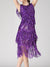 Purple tassels midi dress