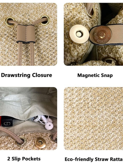 Beige boho handbag