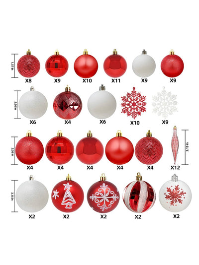 Pack of 133 Christmas candy ornaments