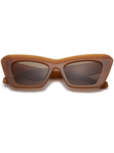 Brown cat eye retro sunglasses
