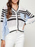 White and black horizontal stripes sweater