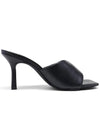 Black square front heel slides