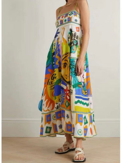 Le soleil flowers print maxi dress