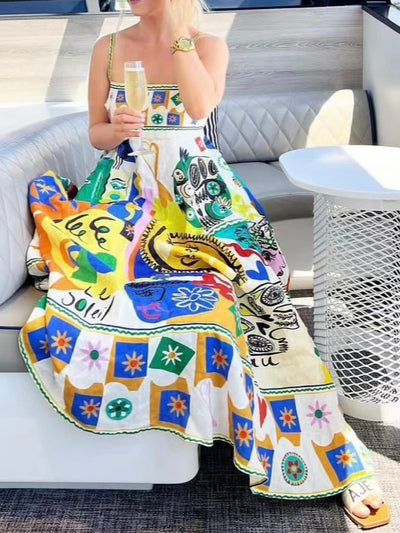 Le soleil flowers print maxi dress