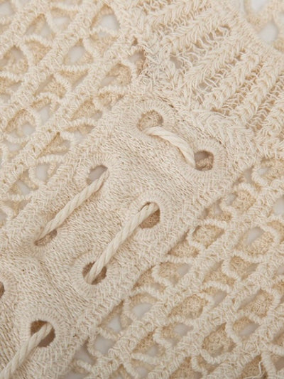Beige knitted vest