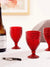 Set of 4 red glassware