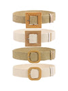 boho belts in colors and models Square Camel, Square Beige, Round Camel and Round Beige