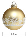 gold crystal ball ornament with glitter accents