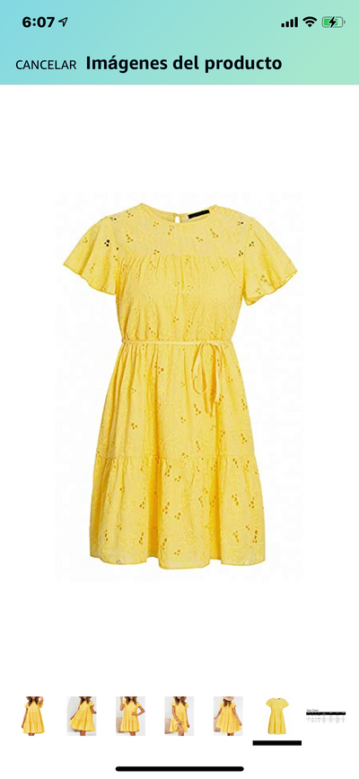 Boho a-line yellow mini dress