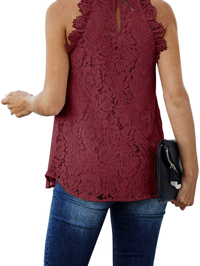 Carmín sleeveless red top