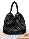 Macrame black handbags