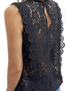 Black embroidery texture lace top