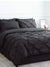 Black pleated bed set 8 pieces