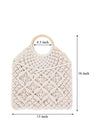 Macrame beige handbags