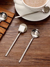 Set of 8 mini spoons silver modern cutlery