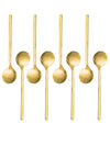 Set of 8 mini spoons gold modern cutlery