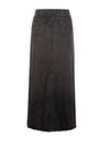 Black jeans long skirt loose fit sides pockets