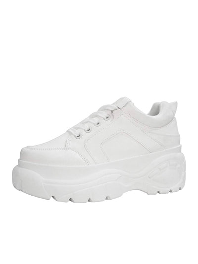 White platform sneakers