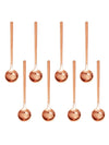 Set of 8 mini spoons rose gold modern cutlery